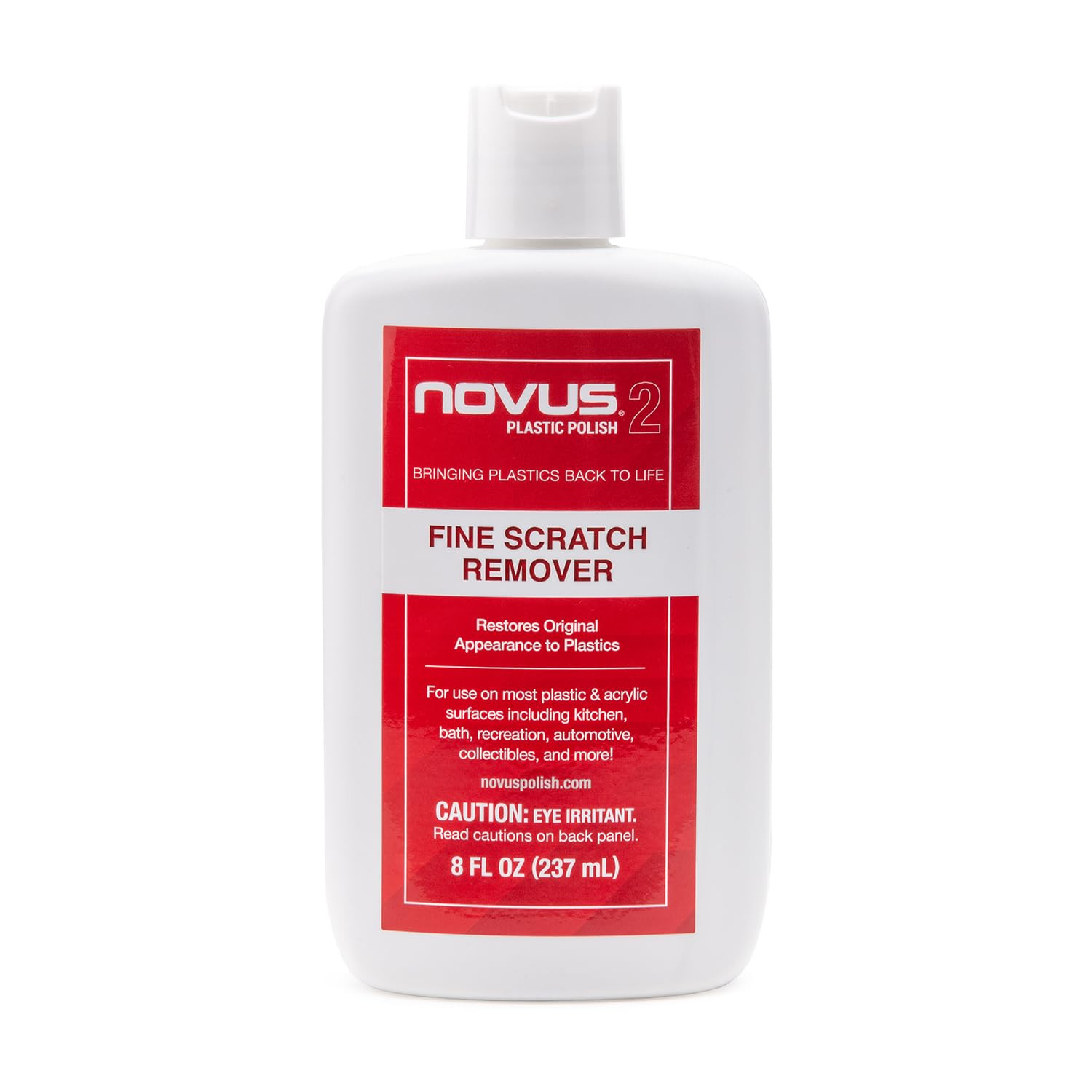 NOVUS Plastic Polish 2 Scratch Remover 8 Oz High Quality for Autos and Plastics