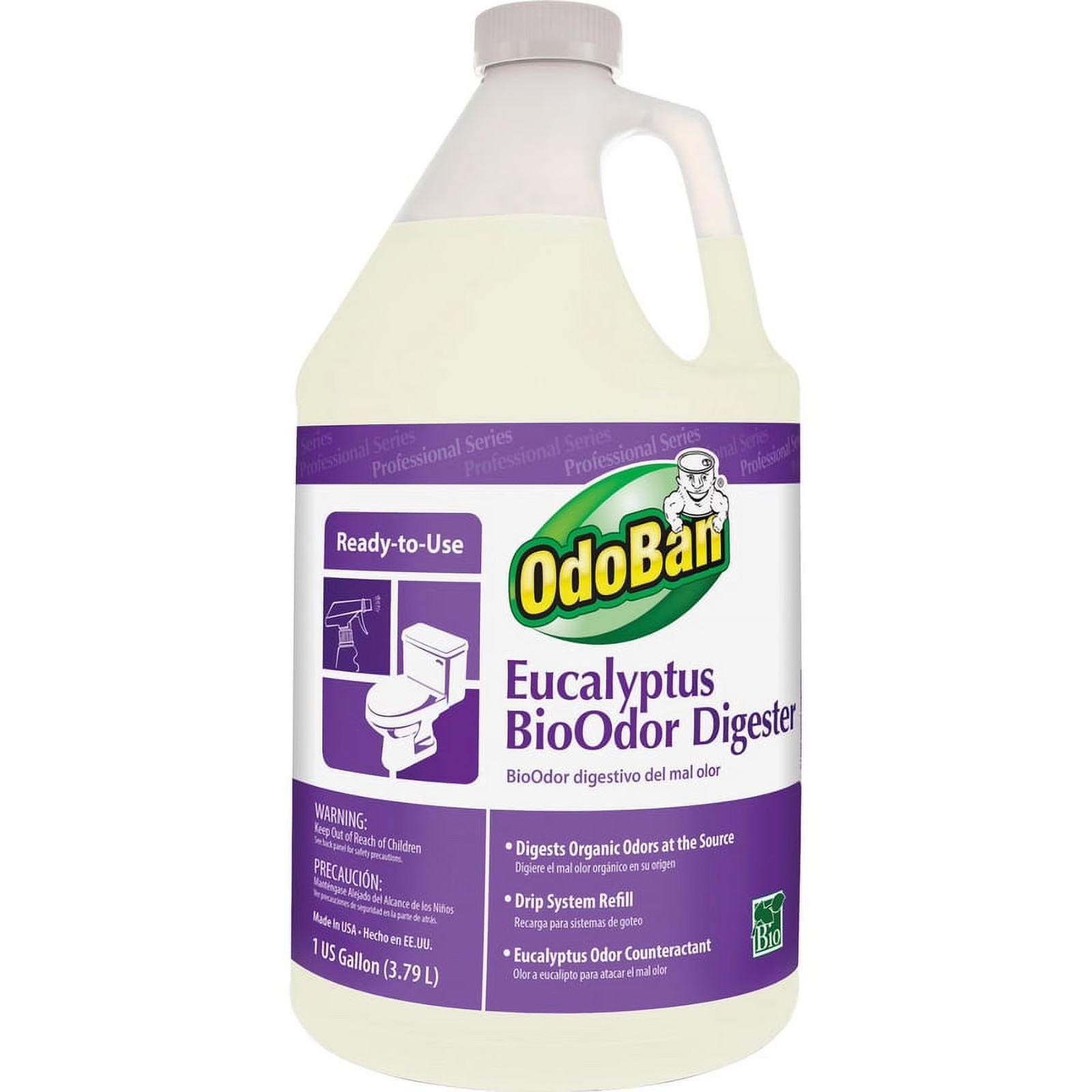 OdoBan Professional Cleaning Ready-to-Use Counteractant, 1 Gallon, Eucalyptus