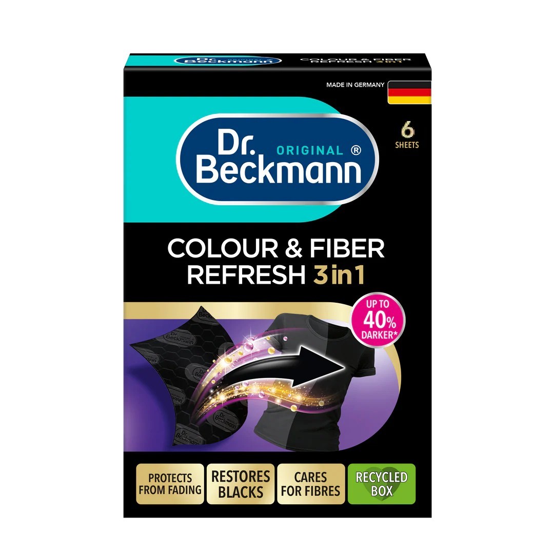 5x Dr. Beckmann Colour & Fibre Refresh, Color Wipes Intensive Black 3in1, 6 pcs