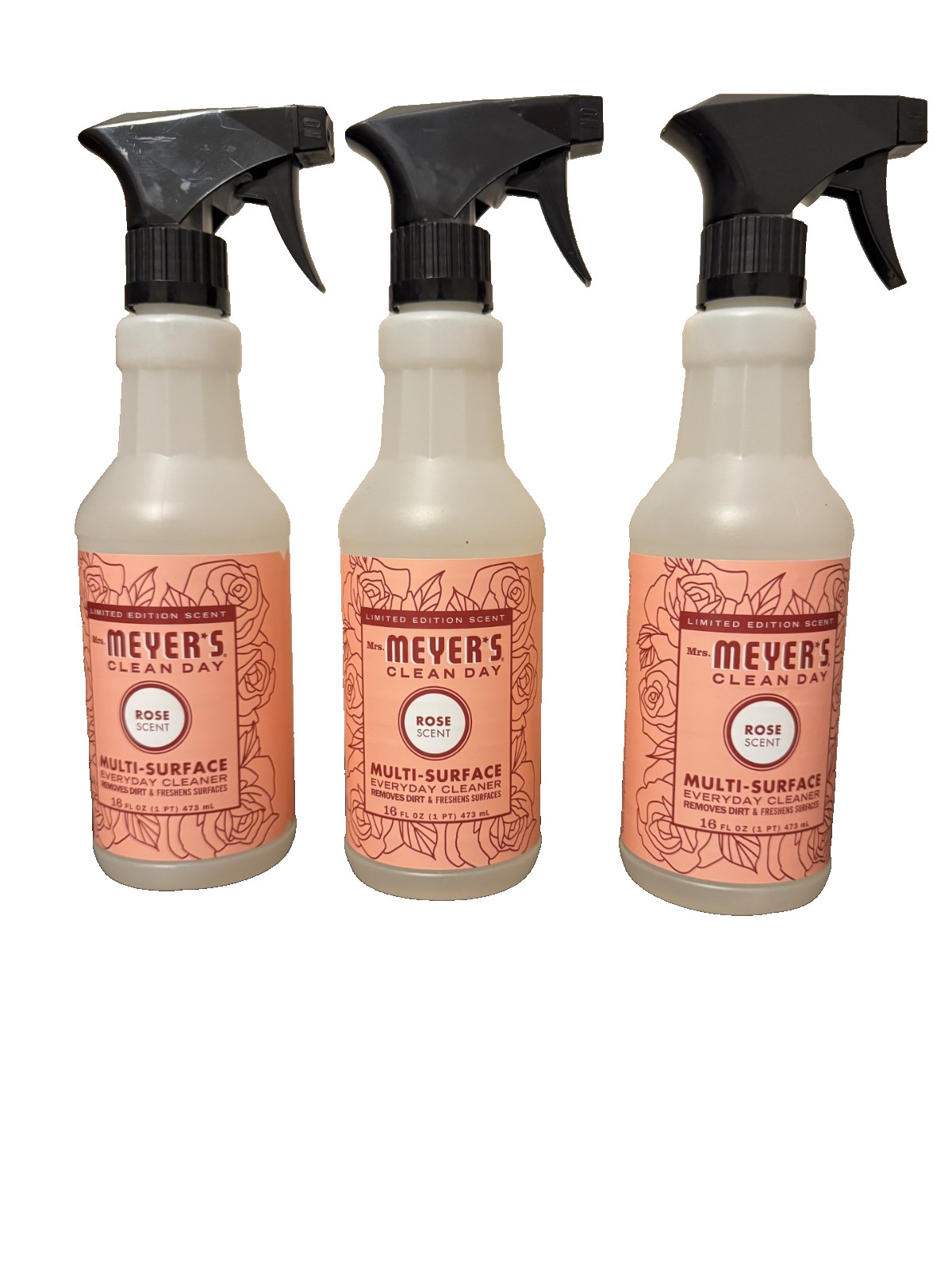 Mrs Meyers Clean Day Rose Multi Surface Cleaner Pack of 3 16 Fl Oz
