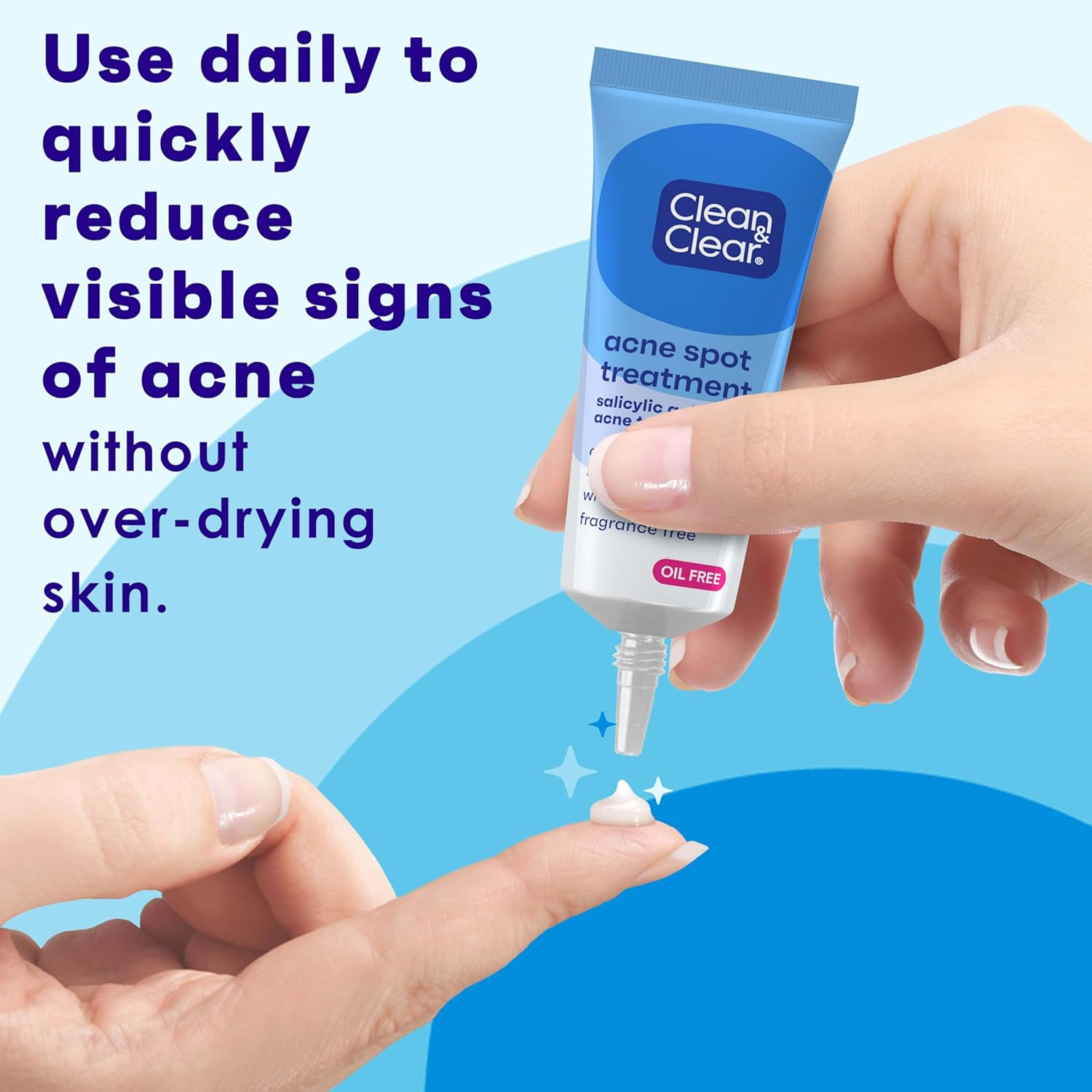 Clean & Clear Acne Spot Treatment Gel Cream with 2% Salicylic Acid, 0.75 Fl. Oz