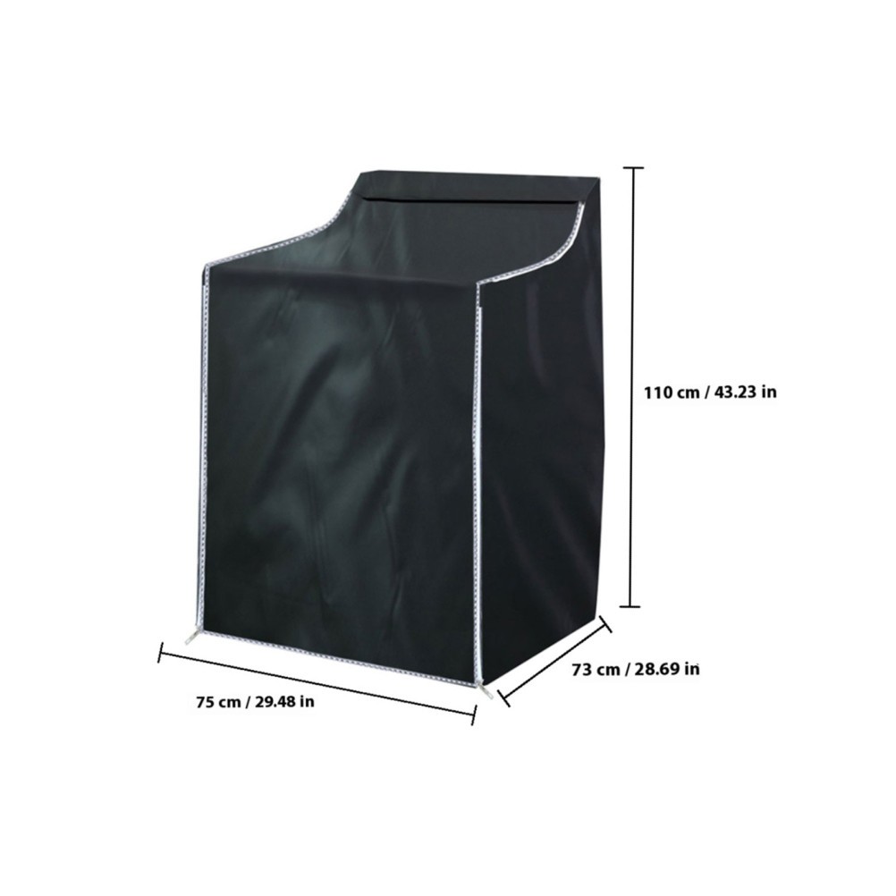 Wear Resistant Black Washing Machine Cover Suitable for Kitchen Bathroom Laundry