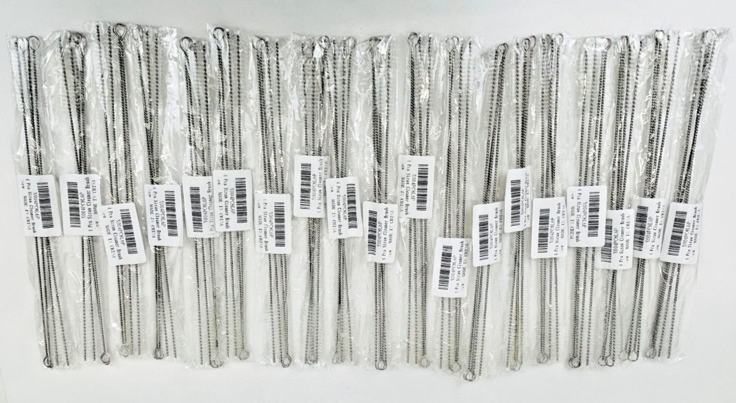 Calovebby Lot of 19 Packs, Each Has 4pc Straw Cleaner Brush 10.6 In