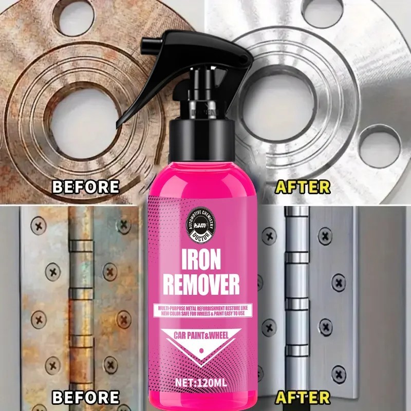 All-Purpose Rust Remover Spray 120ML Fast-Acting Iron Oxidation Eliminator