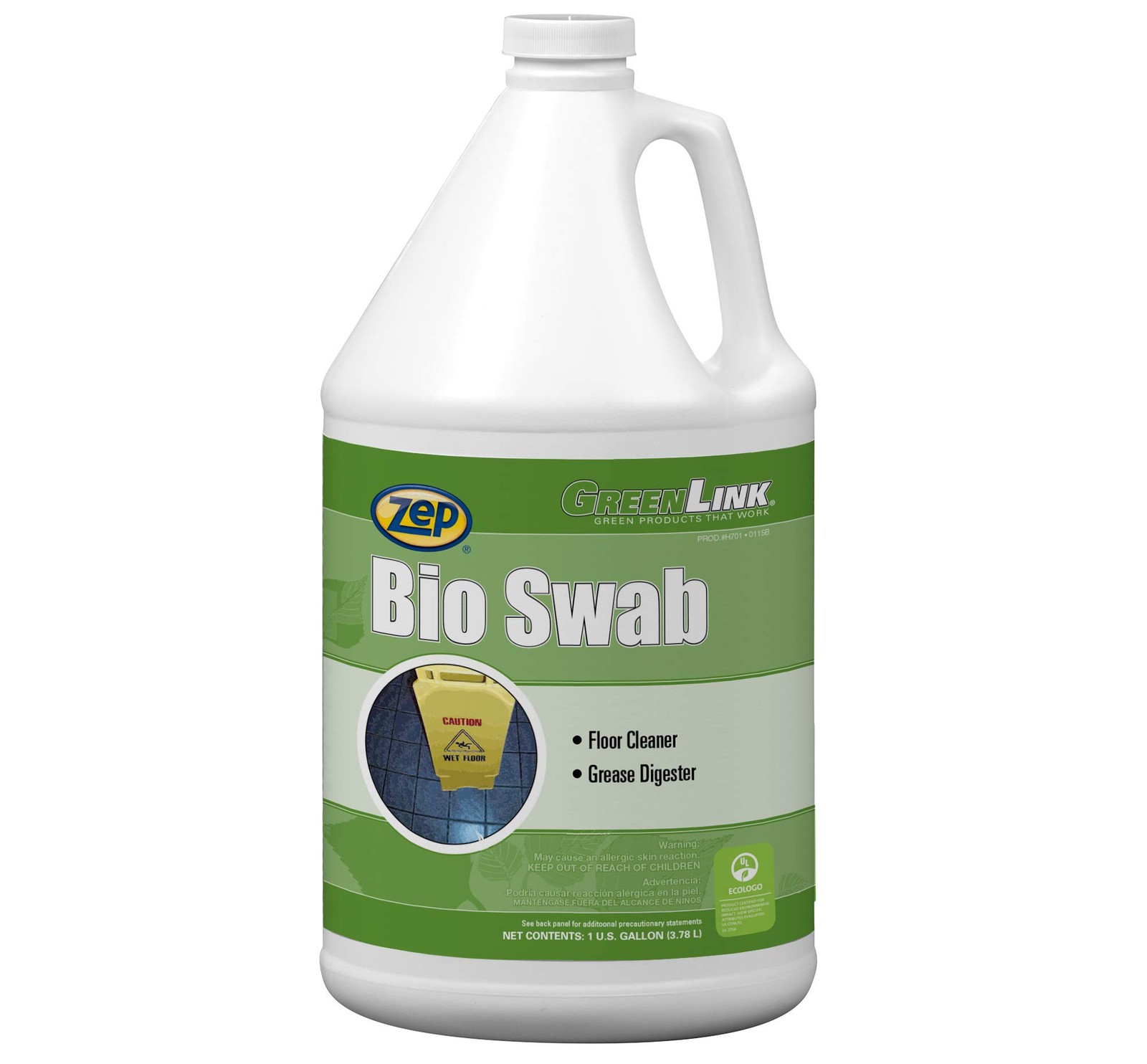Zep Bio Swab Floor Cleaner, Odor Eliminator and Grease Digester 1 Gal H70123