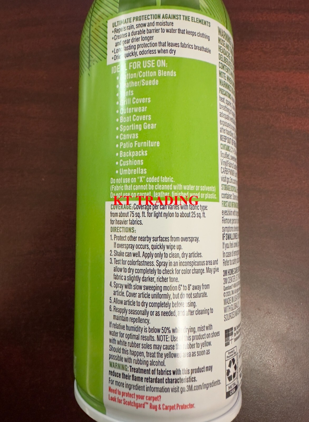 3M Scotchgard Fabric Leather Gears HEAVY DUTY OUTDOOR WATER SHIELD 10oz