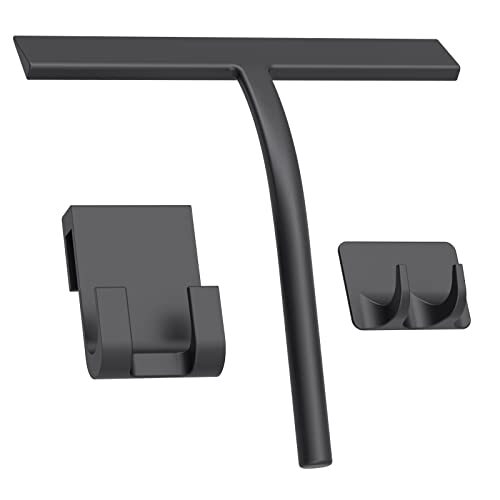 Squeegee Matte Black 9 Inch Streak Free Cleaning Shower Squeegee For Glass Doors