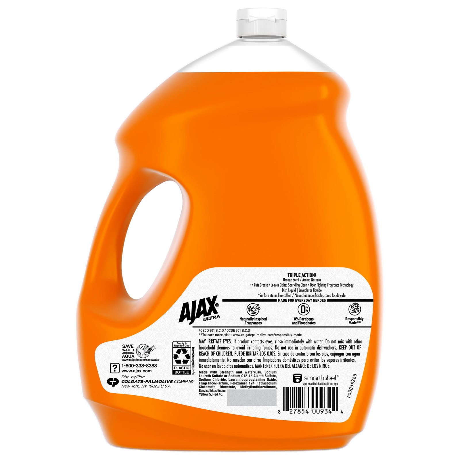(3 pack) Ultra Triple Action Dishwashing Liquid Dish Soap, Orange Scent