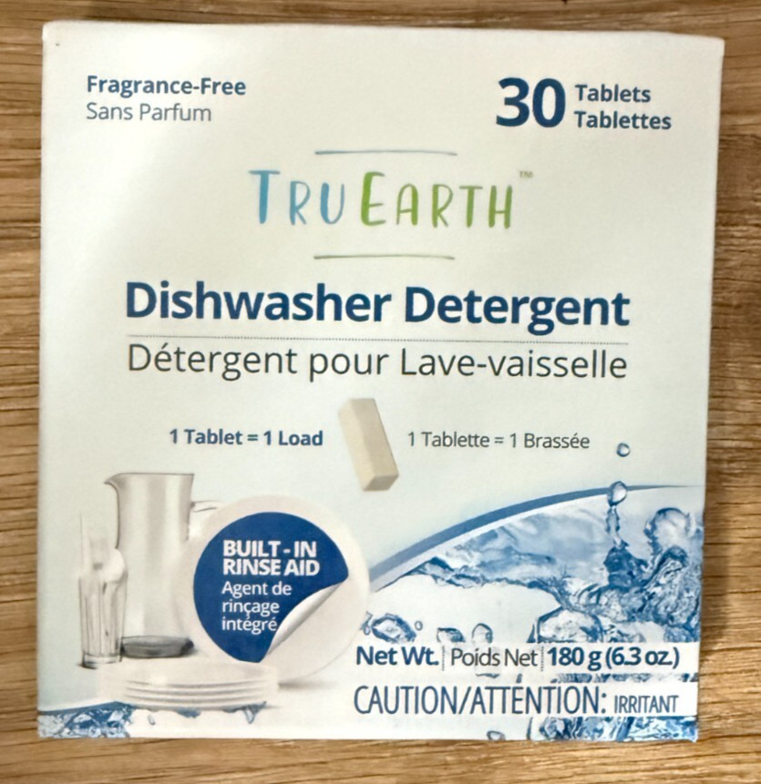 Tru Earth Dishwasher Detergent 30 Tablets Fragrance Free Eco Friendly NEW
