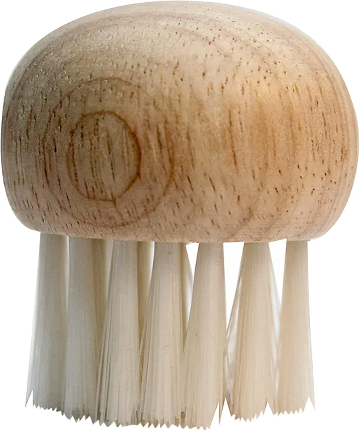Mushroom Brush Beechwood Handle Natural Bristles Vegetable Scrubber