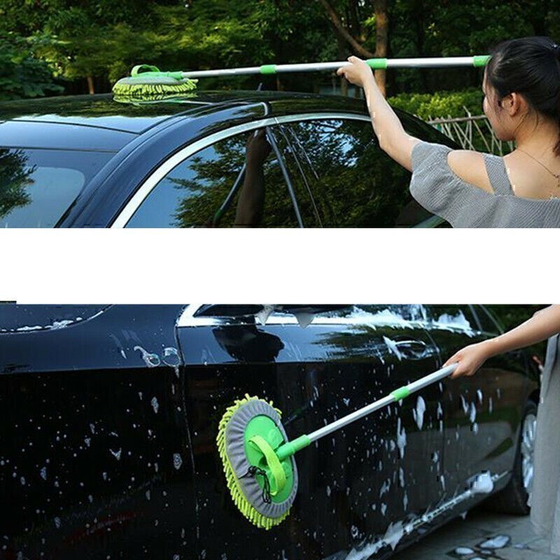 Adjustable Telescopic Car Wash Brush Kit Mop Long Handle Vehicle Cleaning Tool*