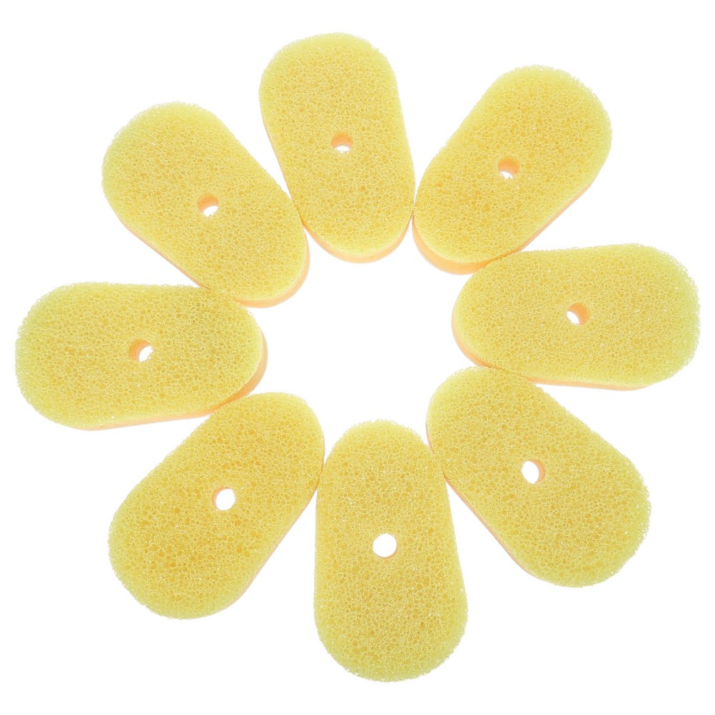 8Pcs Soft Reusable Dish Scrubber Sponge Replacement Heads Yellow