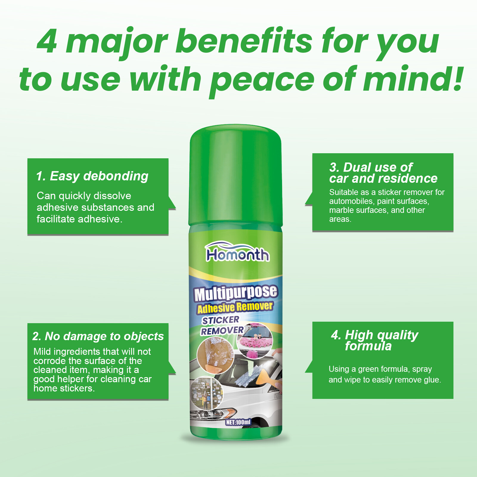 100ML Professional Strength Glue Remover Gel for Tough Stain Cleaning Solution