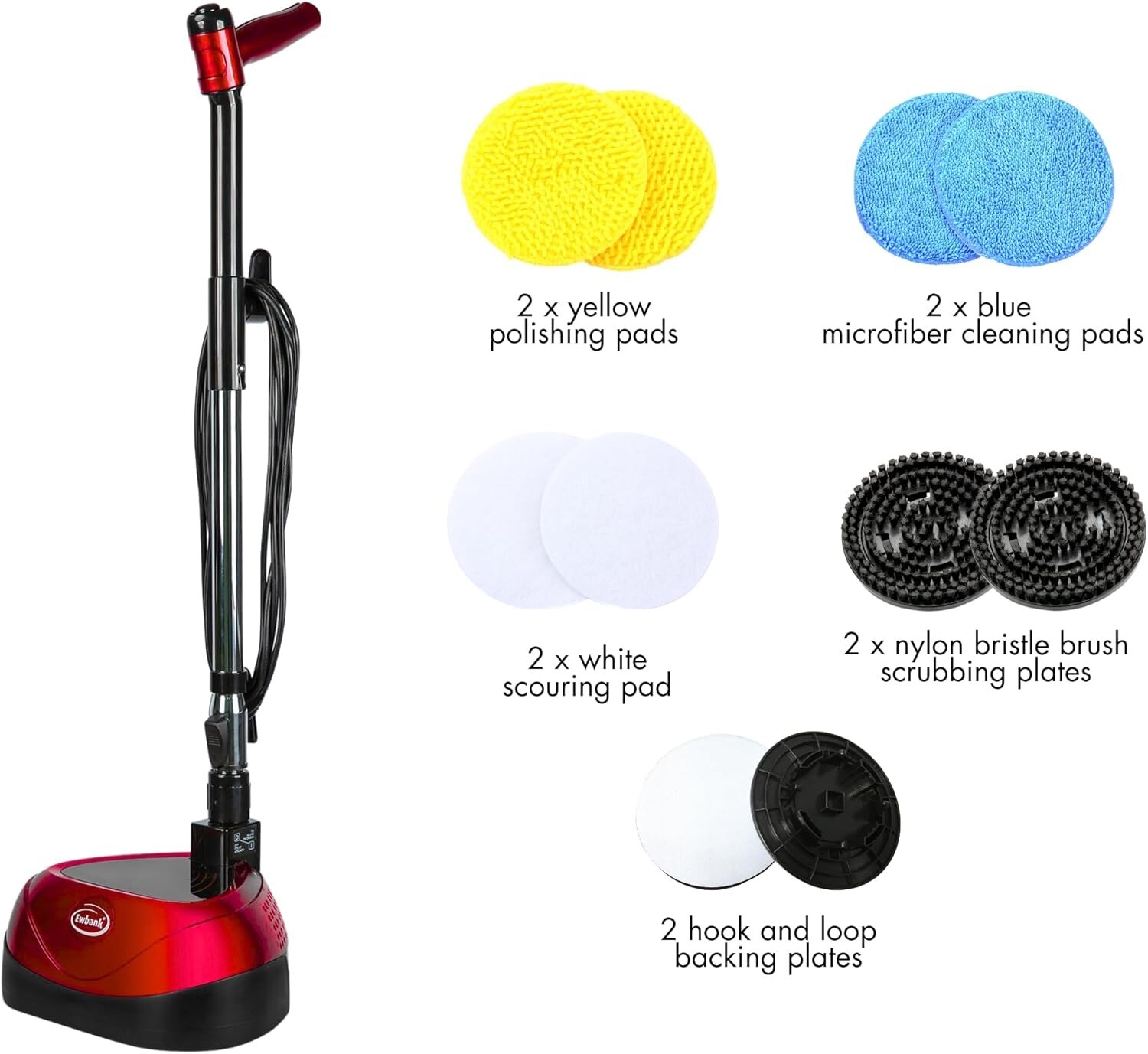 Ewbank EP170 All-in-One Floor Cleaner, Scrubber & Polisher – 2200 RPM Power