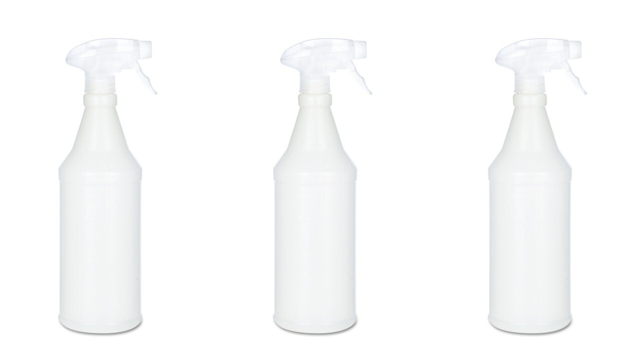 (4 Pack) 1 Gallon Glaas Window Cleaner with Ammonia & Spray Bottles Options
