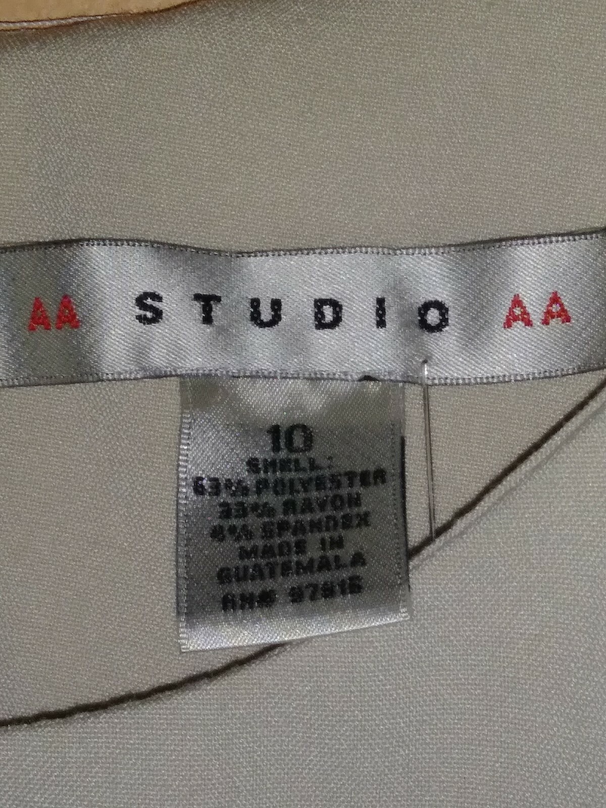AA STUDIO AA CASUAL DRESS KHAKI SIZE 10 STRETCH NWT POLY RAYON SPANDEX SLEEVELES