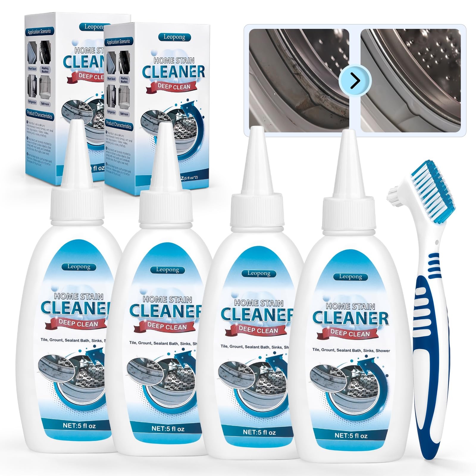 Leopong Home Cleaner Gel, for Washing Machine, 10 Fl Oz (Pack of 2)