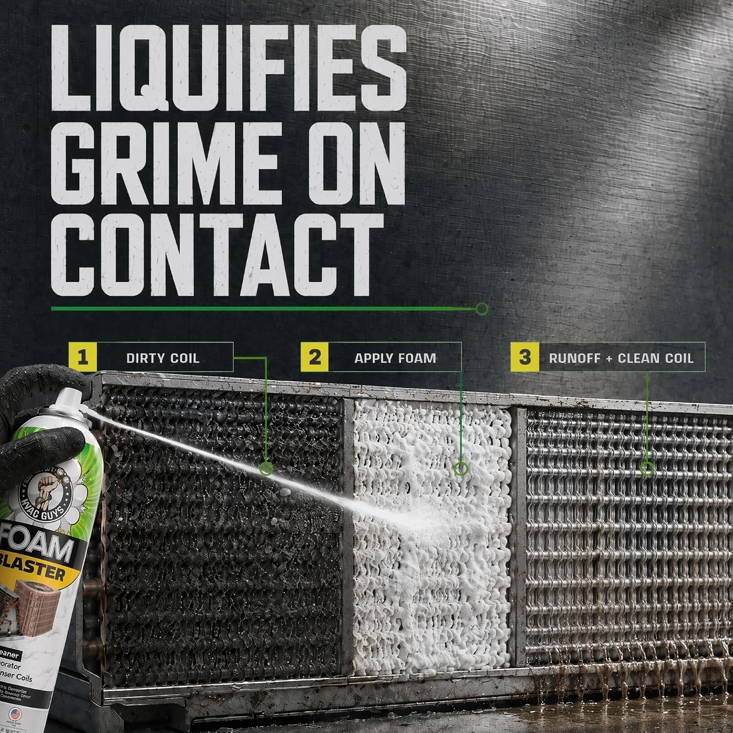Professional HVAC Coil Cleaner – Active Foaming Formula