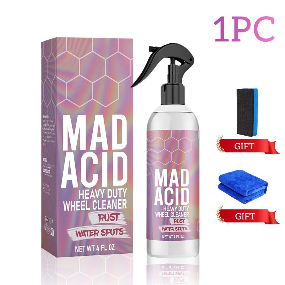 1-3x Mad Acid – Car Glass Cleaner&Heavy-Duty Wheel Cleaner Waterproof NEW 4oz US