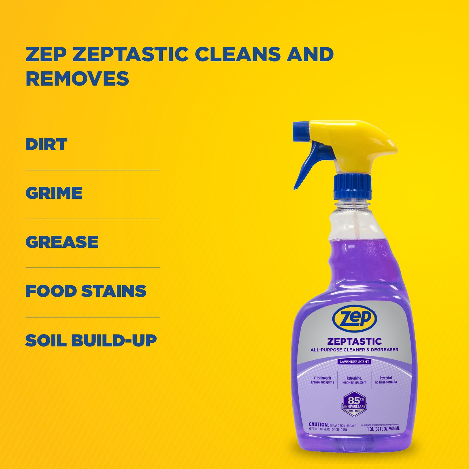 Zep Zeptastic All-Purpose Cleaner and Degreaser – 32 oz (Case of 12) 325712 –