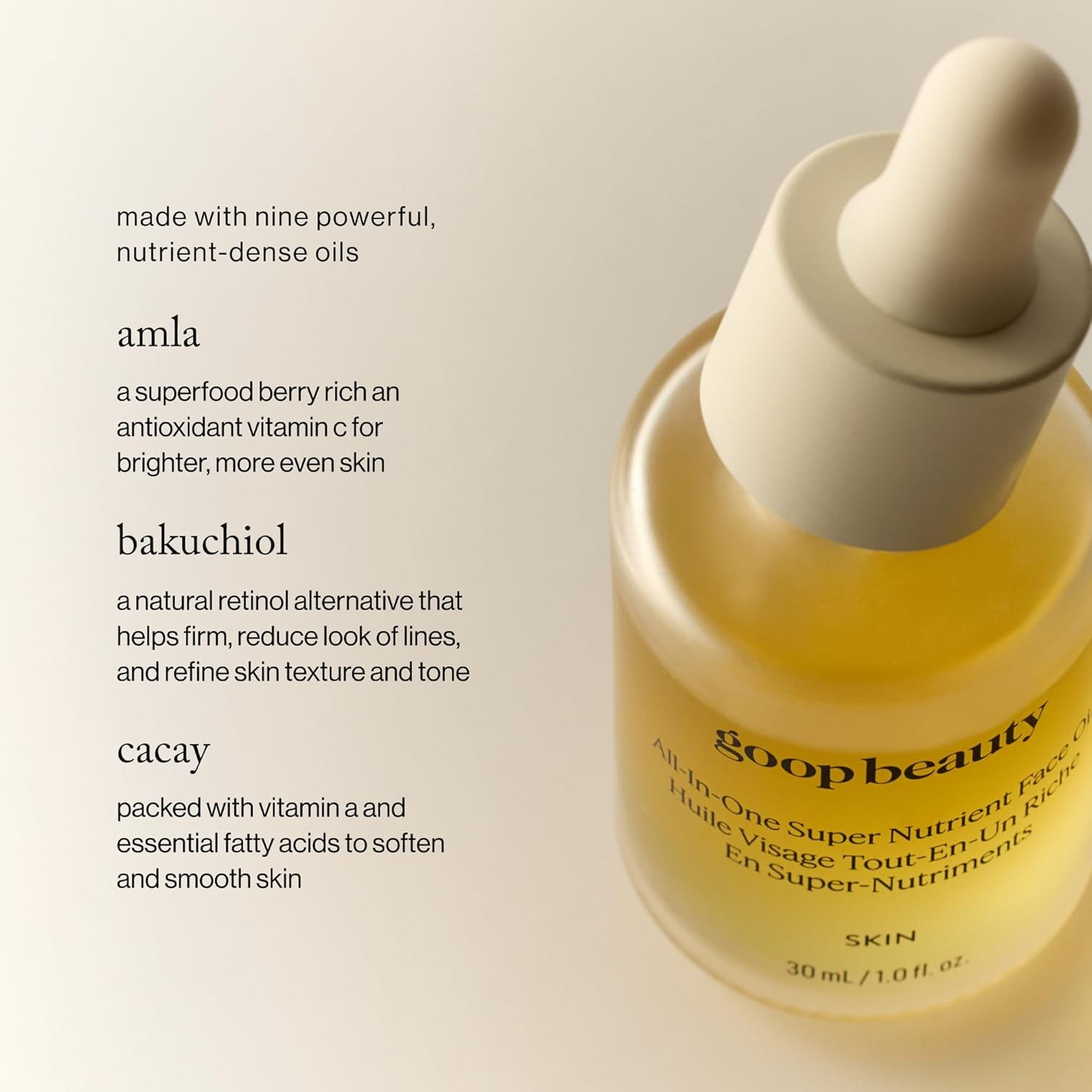 goop Beauty Nutrient Face Oil | Anti Aging Moisturizer for Smooth Skin Texture