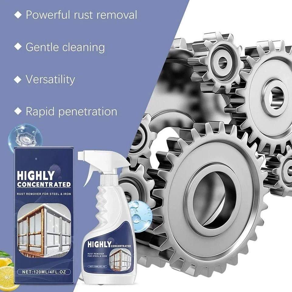 Industrial ﻿Highly Concentrated Rust Remover 120ml For Steel & Iron