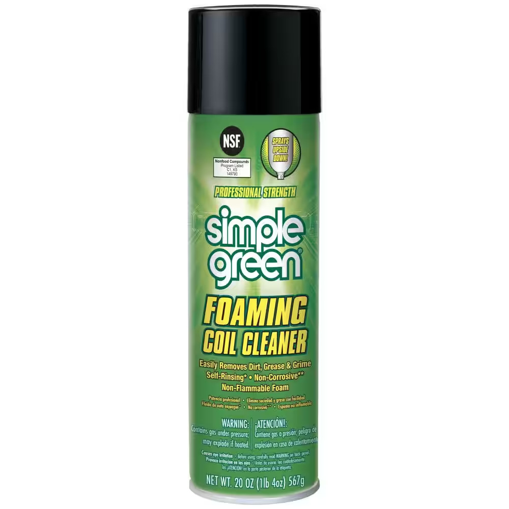 20 Oz. Foaming Coil Cleaner Aerosol HVAC AC Evaporator Condenser Cleaner Spray