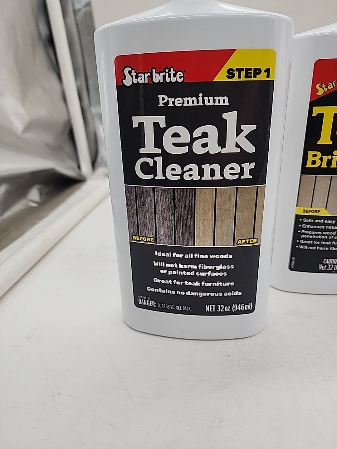 STAR BRITE Premium Teak Care Kit Marine Grade Cleaner Oil 32 Fl Oz Pack of 3