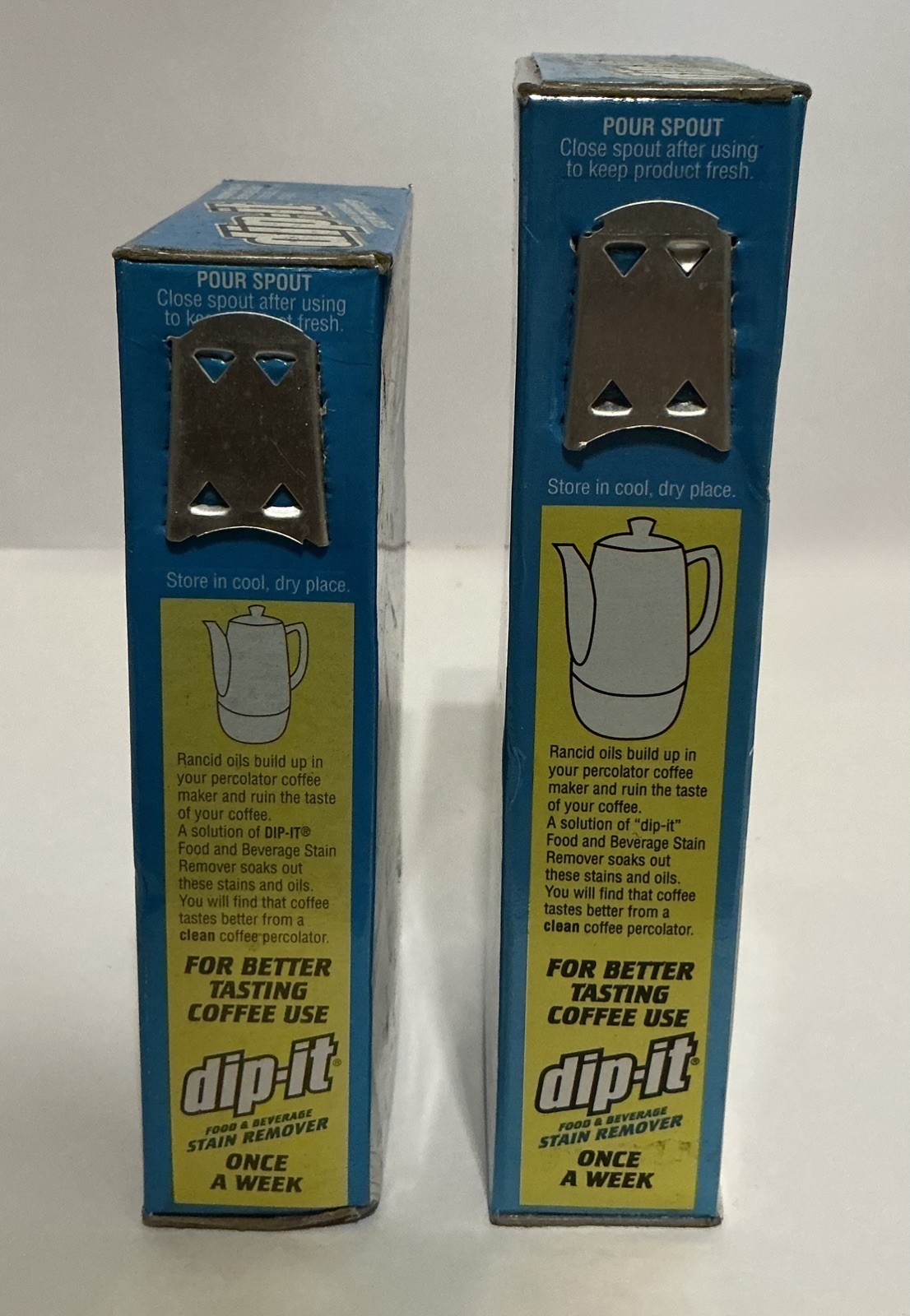 Dip-It Food & Beverage Stain Remover 2-5 oz Boxes Hard Powder Vintage