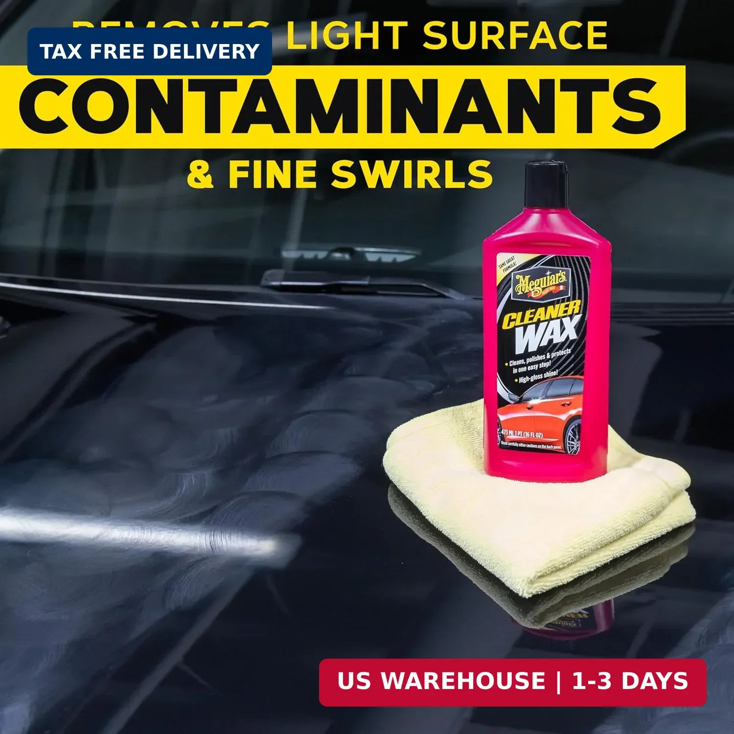Meguiar’s Cleaner Wax, Liquid Car Wax For Diy Drivers & Detailers-Cleans, Polish