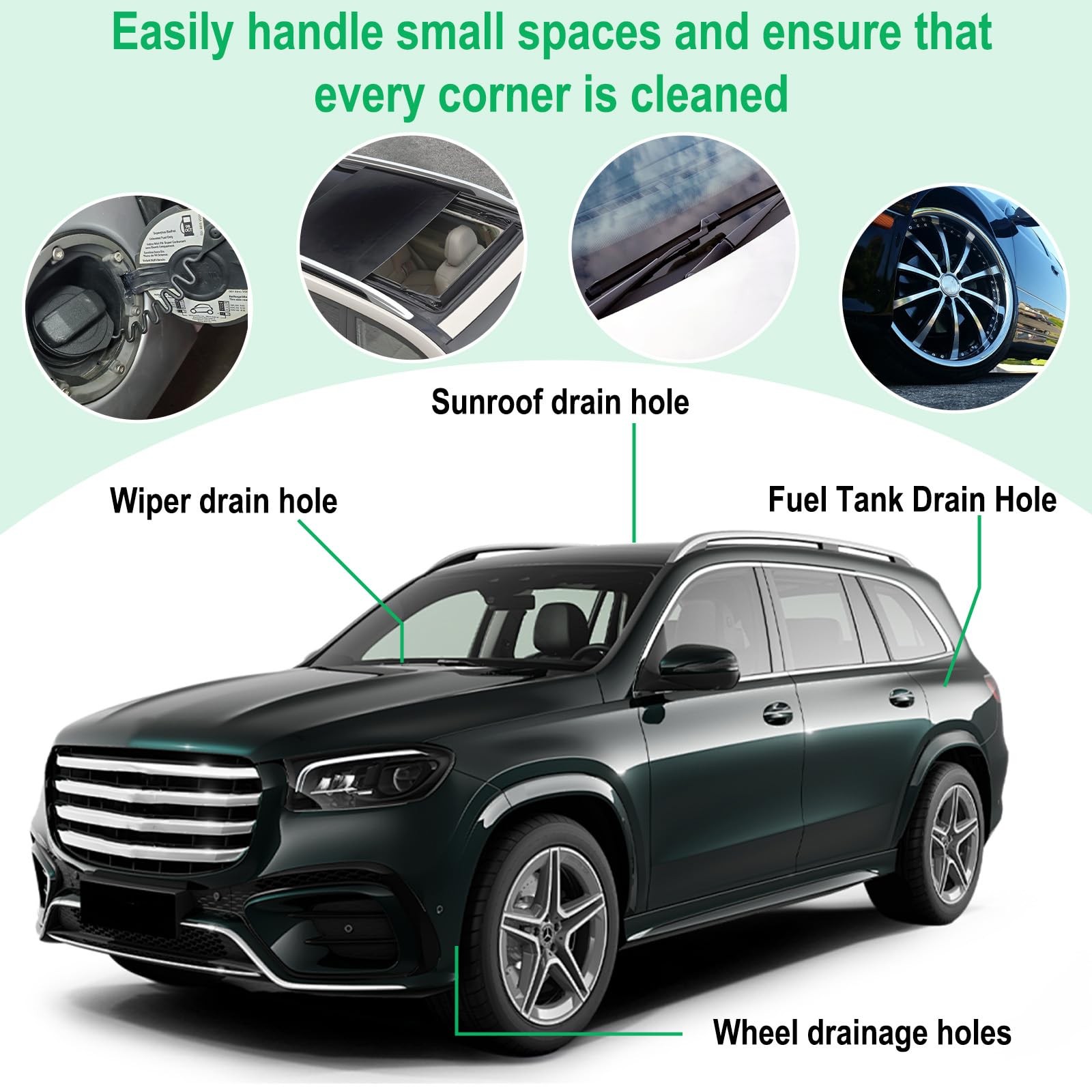 Auto Sunroof Drain Cleaning Tool, 78 Inch Flexible Tube Cleaning Brush, Drain…
