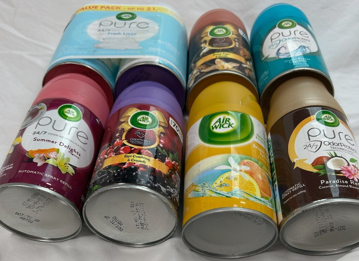 LOT 8 Air Wick Pure Freshmatic 5.89 oz Automatic Spray Refill Cranberry +More
