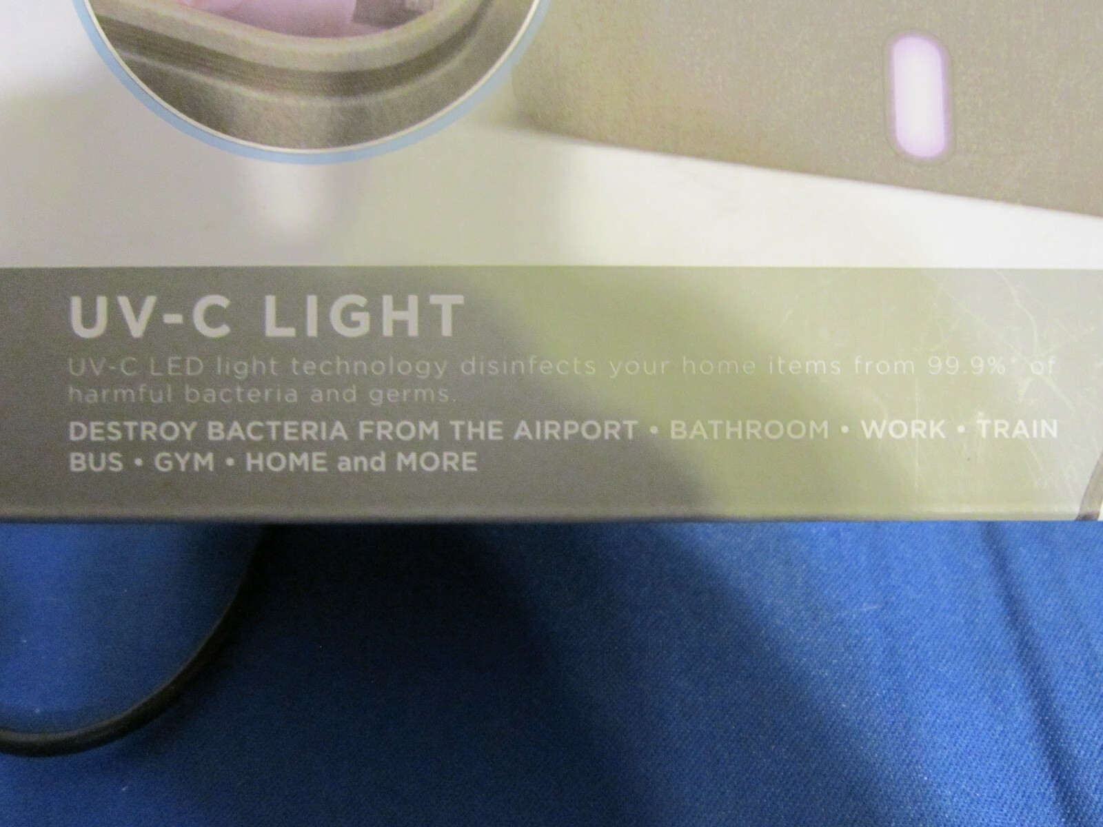 Vie Oli UV-C LED Portable Sanitizer Collapsible Travel Bag Open Box