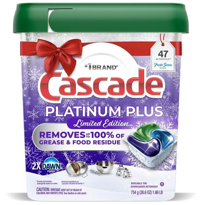 2 Pack Cascade Platinum Plus Dishwasher Pods Detergent Soap Tabs Fresh 47 Ct 94