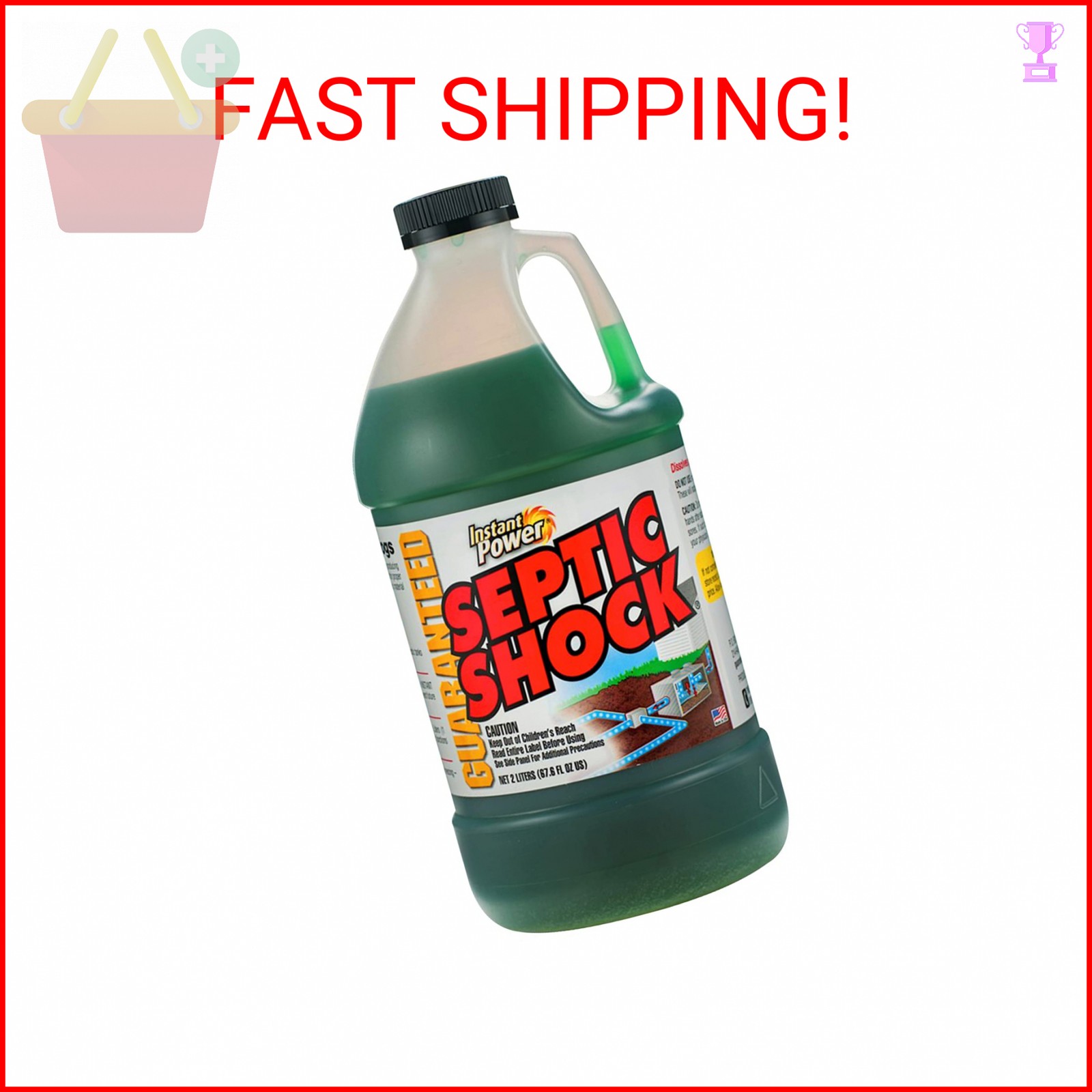 Instant Power Septic Shock – Septic Tank Treatment, Drain Cleaner Liquid Clog Re