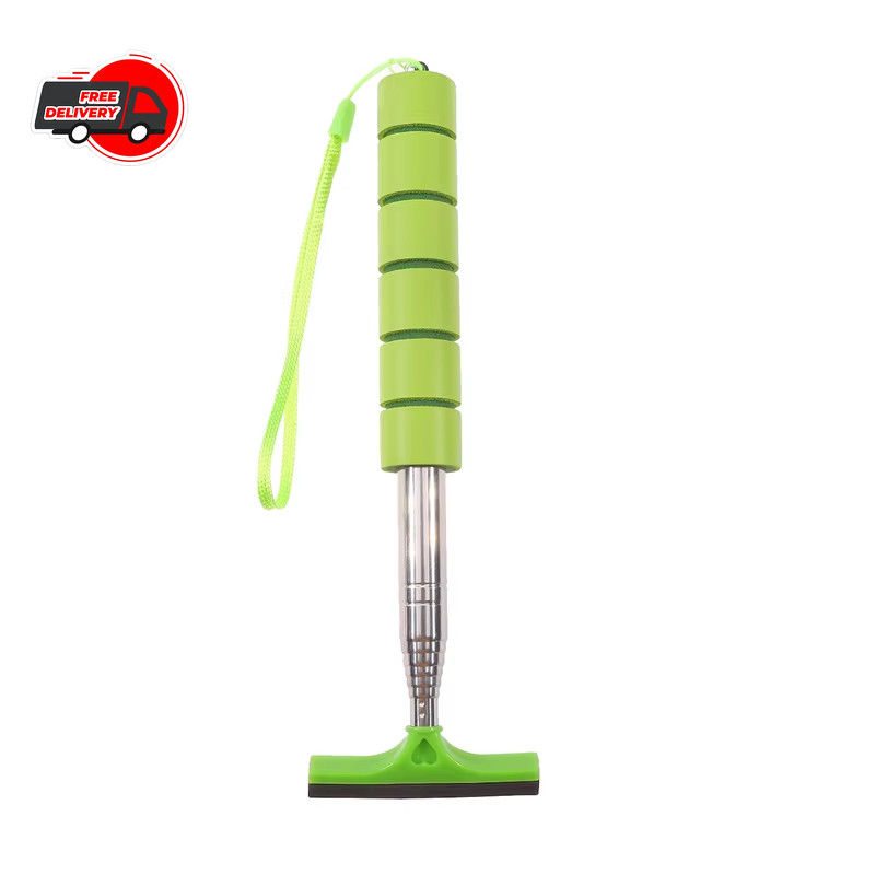 Car Rearview Mirror Wiper Telescopic Cleaning Brush Stainless Steel Retractable