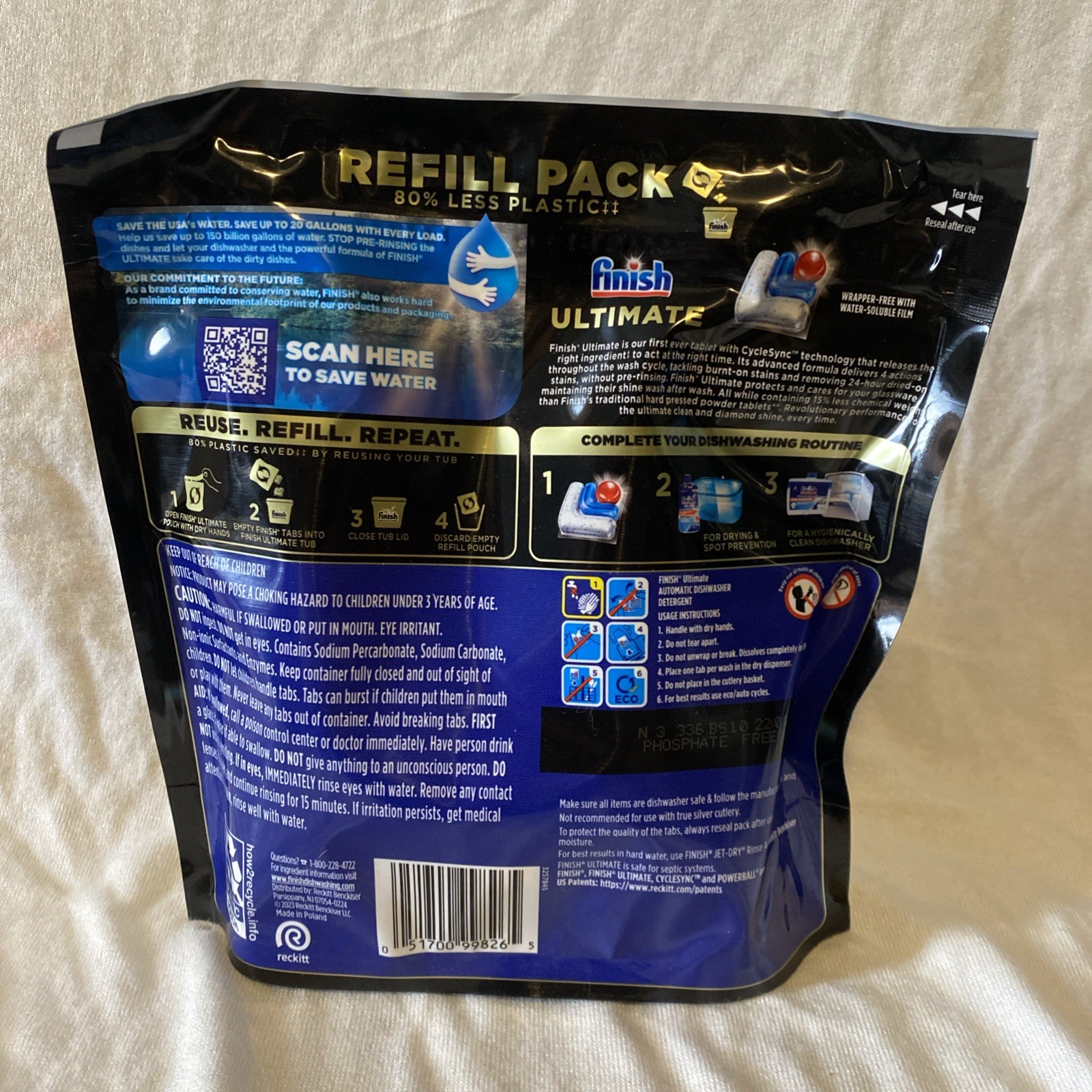 Finish Powerball ULTIMATE 4-In-1 Dishwasher Detergent Tabs-17ct.-Free Shipping!