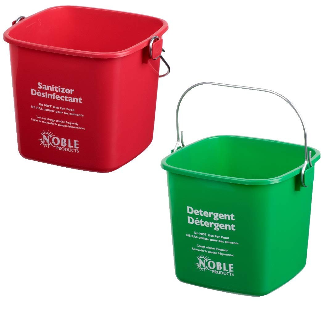 Noble Products KP97RDNBL/KP97GNNBL Square Pail 2 Count (Pack of 1), Green,red