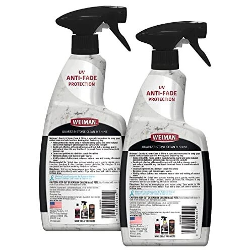 Weiman Quartz Countertop Cleaner and Polish Clean – 2 Pack – 16 oz ea. 32 total