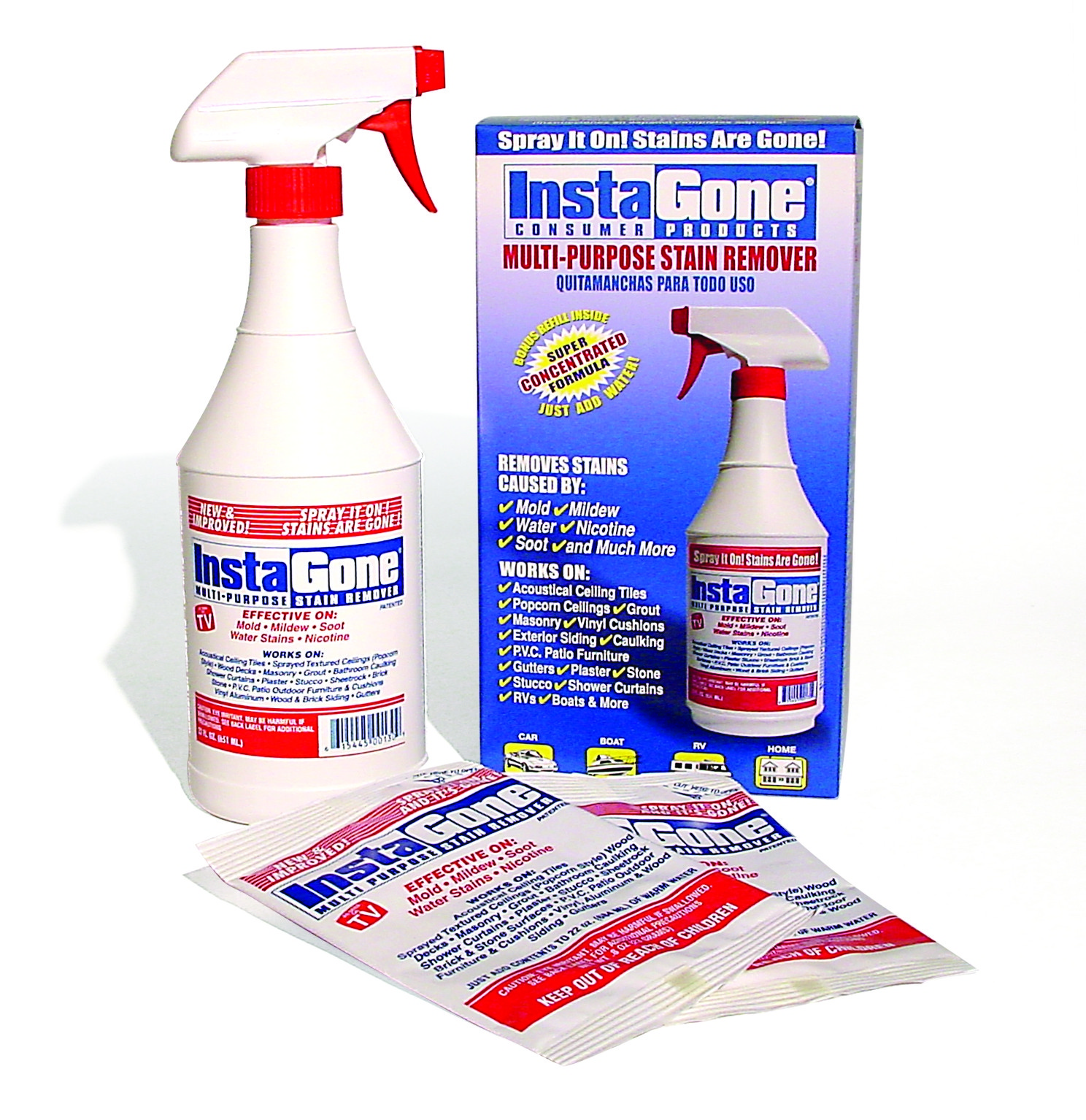 Instagone Ins139 Instagone- Stain Remover Spray As Seen On Tv Mold Mildew