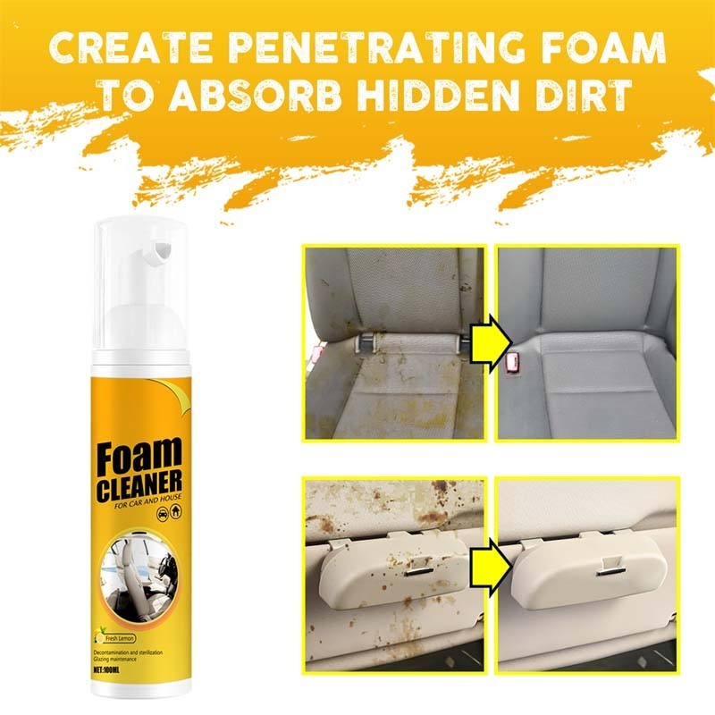 60ML/150ML Multi-Purpose Foam Cleaner Spray Car Interior Leather Dashboard Home