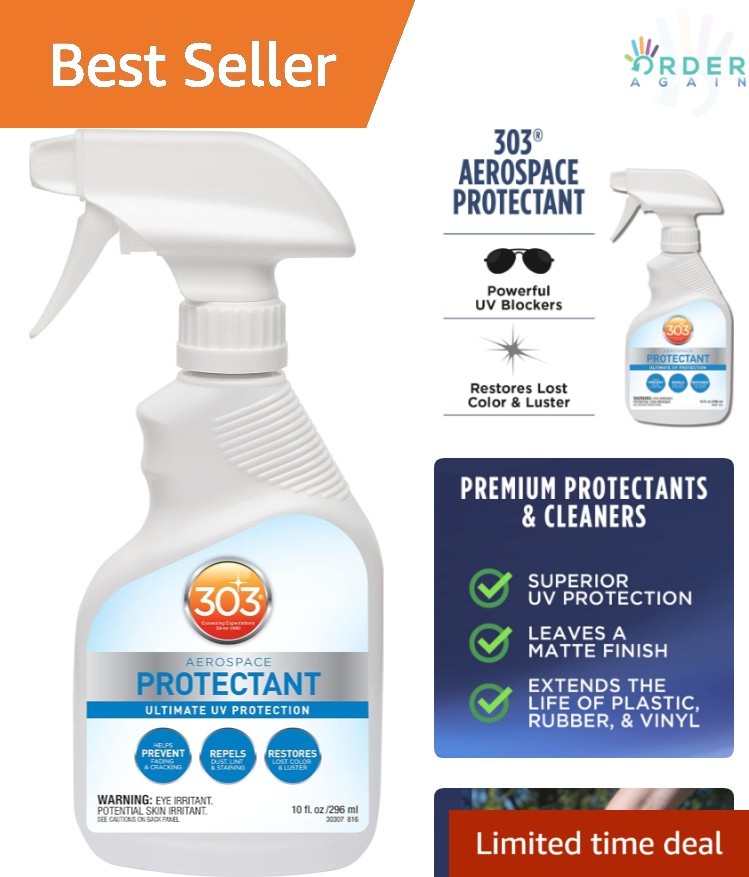 Aerospace Protectant Spray UV Durability for Vinyl Plastic Rubber 10oz