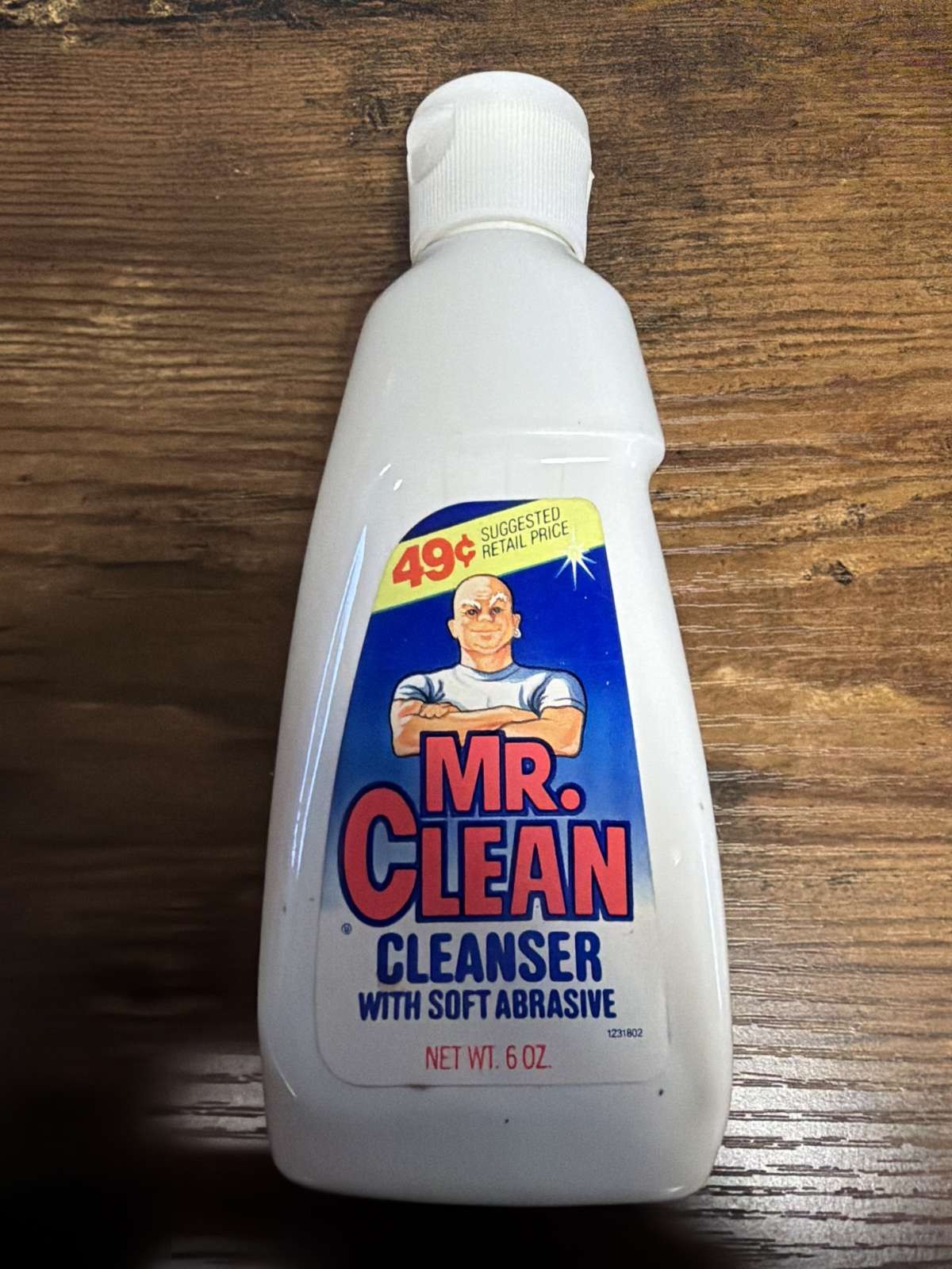 Vintage 1980s Mr. Clean Cleanser With Soft Abrasive 6 oz Bottle P&G