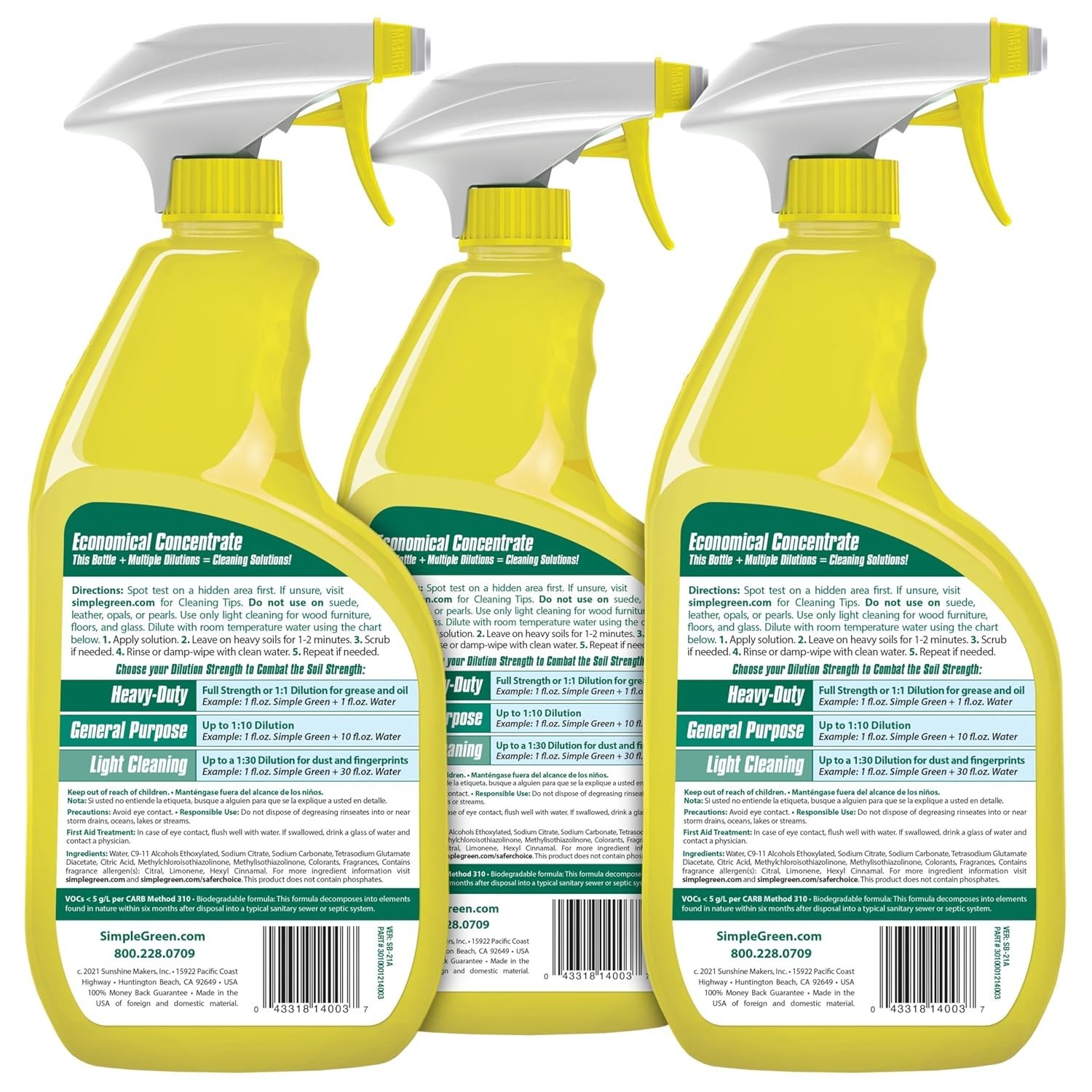 All-Purpose Lemon Cleaner – 96 Fl Oz Total, Powerful Concentrated Formula