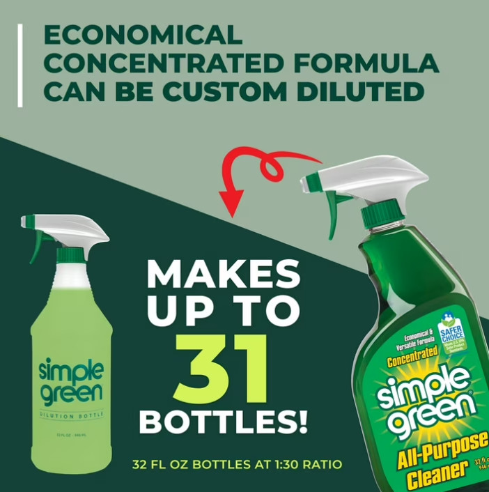 Simple Green 32 oz Concentrated All-Purpose Cleaner Heavy Duty Degreaser
