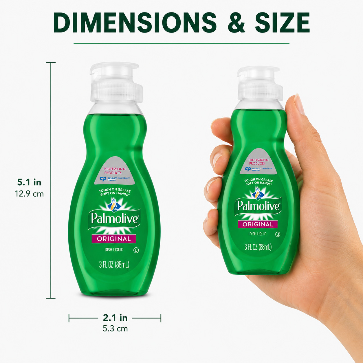 Palmolive Original Dish Liquid 3 fl oz Grease Cutting Dish Soap Travel Size