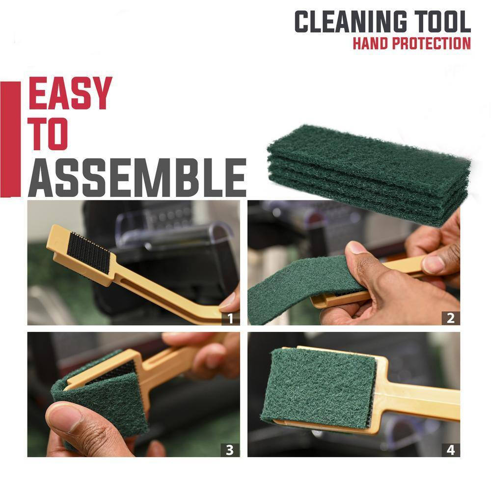 Pro Scrub 11 In. Slicer Cleaning Tool Handle with 60 Count Scrubbing Pads Value