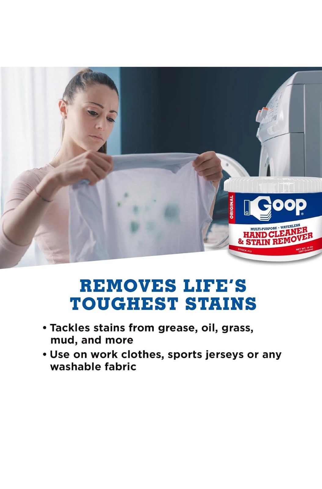 2-Pack GOOP 14 Oz Biodegradable Hand Cleaner – Non-Toxic, Lanolin, Spot-Out