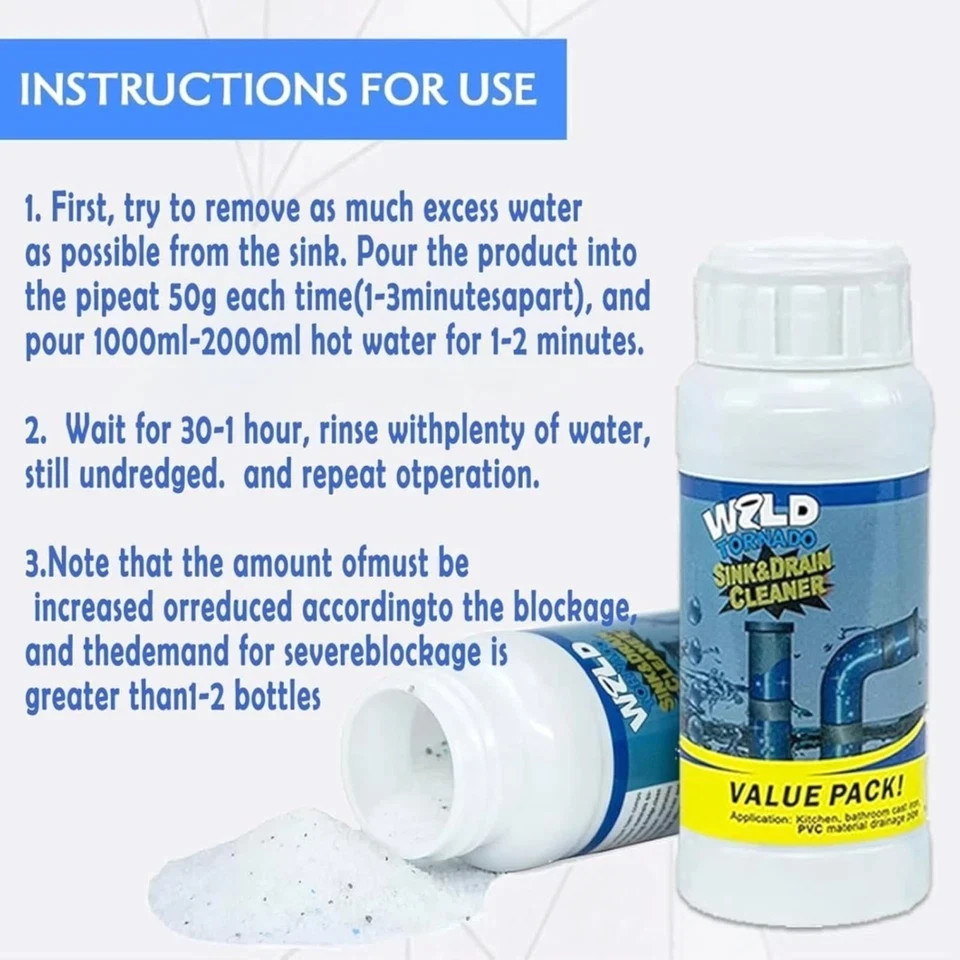 Powerful High Efficiency Sink Drain Cleaner 1–5x Clog Cleaning Tool