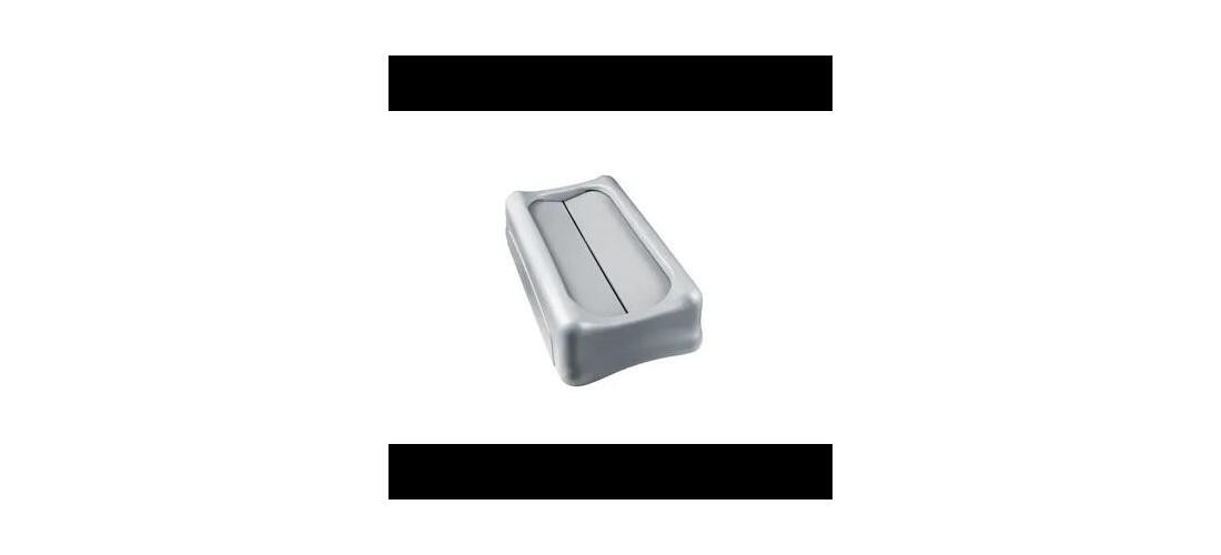 Slim Jim Swing Lid 20.47X11.34X5.08 IN Gray Rectangle Resin Slim